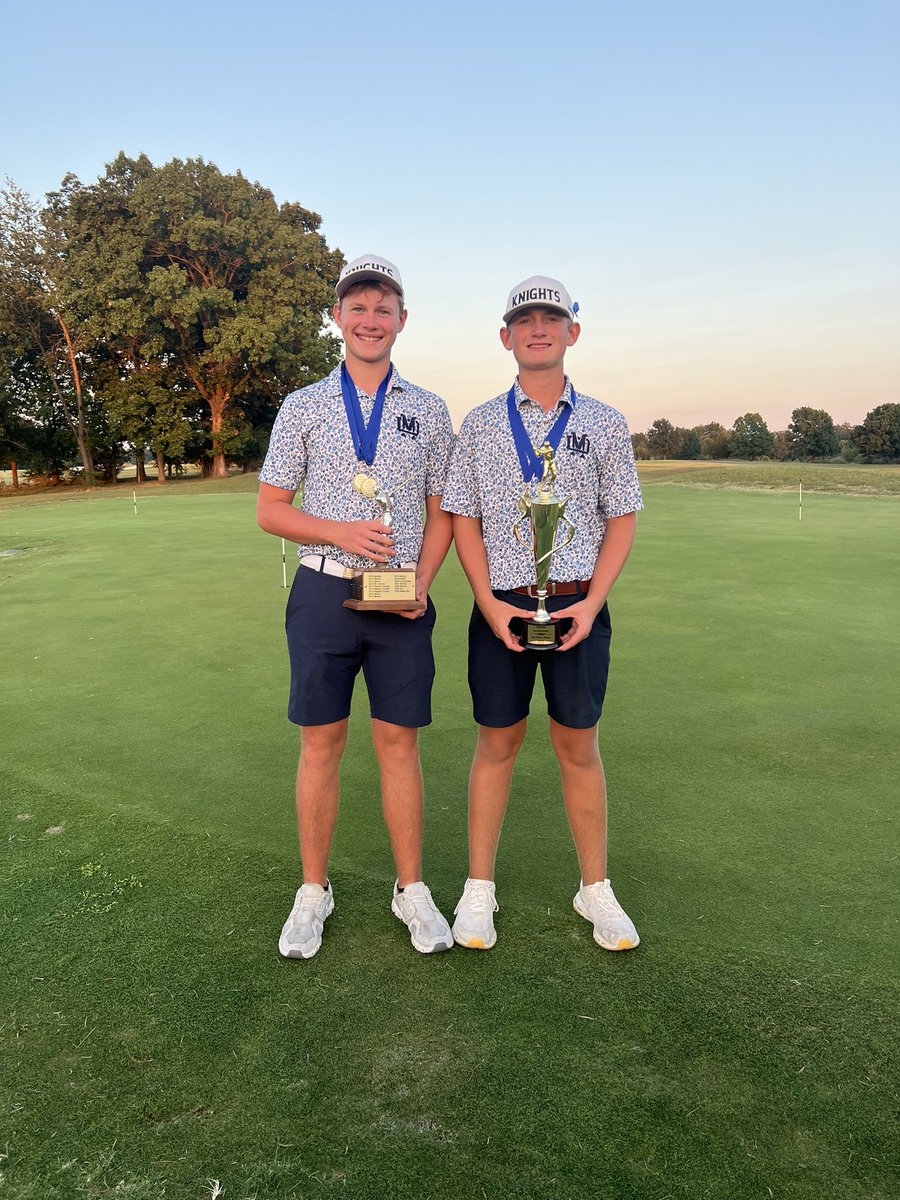 Knights finished 1st in the Marion Invitational with a team total of 294.  Knights were led by Will Kampwerth with a 69 which was 1st overall and Maddox Rakers with a 73 which was 5th overall.
