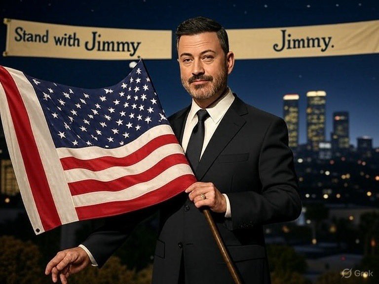 FrontRowFlynn's tweet image. Clear violation of #FirstAmendment! #BrendanCarr, as FCC Chair, issued threats; #Nexstar is run by #PerrySook, who promised “consolidation” of the media under the GOP after Trump was reelected, and #ABC caved, once again. #JimmyKimmel should lawyer up and sue. 
#StandwithJimmy