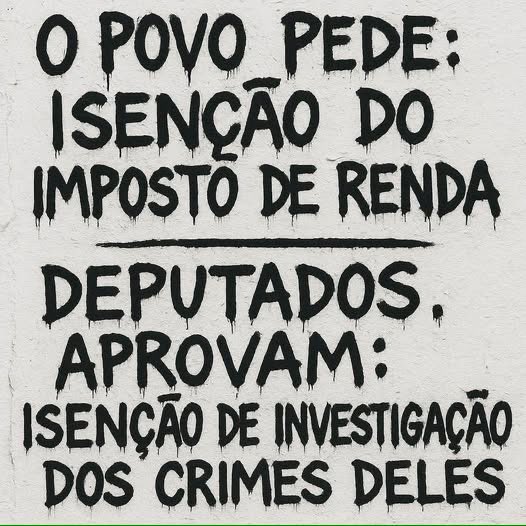 RitaLop23715070's tweet image. SEM ANISTIA 
PARLAMENTO SEM VERGONHA 
CHEGA DE IMPUNIDADE
PEC DA BANDIDAGEM NÃO 
SEM ANISTIA