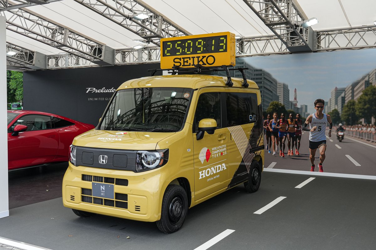 東京2025世界陸上 JR千駄ヶ谷駅前、東京体育館西側広場のHondaブース