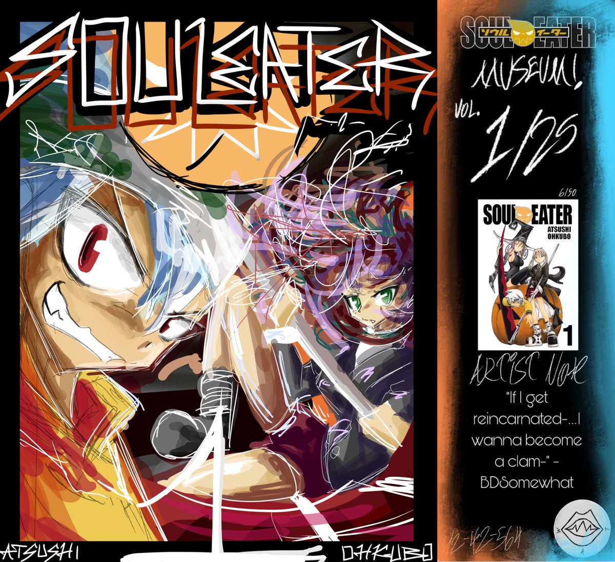 BDSomewhat's tweet image. my contribution to the SE museum!! #souleater #ATSUSHI 

(@The_Backup_Ant_)