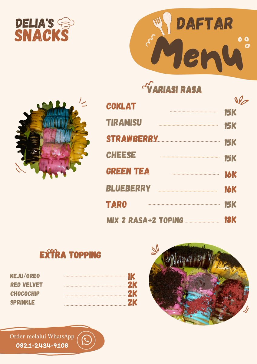 DeliaSnacks's tweet photo. HELP RT
OPEN ORDER SAMYANG ROLL DAN PISCOK

📌 Pemesanan h-2 ya
🛵 GoSend (ongkir ditanggung pembeli)
📍 Jakarta Barat, Mangga Besar
💸 DP 50%/fullpay

Pemesanan lewat WhatsApp ya https://t.co/KvlDqiokda

#zonauang https://t.co/W5XXicNPwS