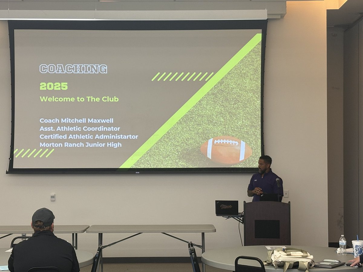 Coach Mitchell Maxwell, Assistant Athletic Coordinator at Morton Ranch Junior High, educates our aspiring head coaches at the Katy ISD Athletics Head Coach Pipeline! Coach Maxwell is sharing what coaching is in 2025! <a href="/katyisd/">Katy ISD</a>