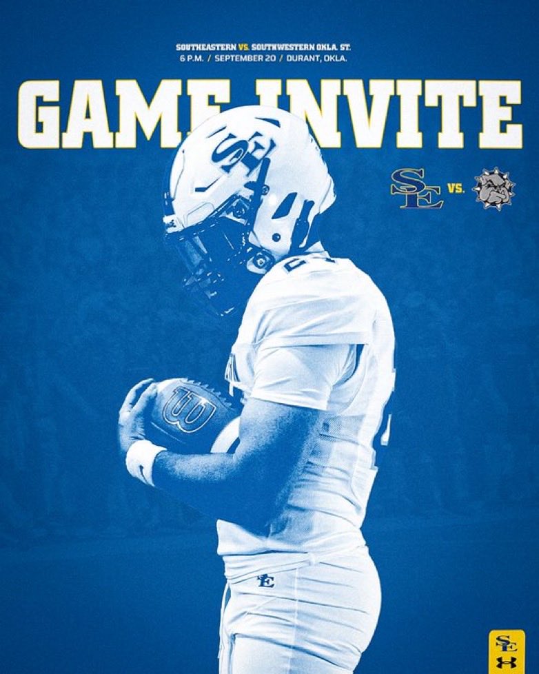 Thank you for the game day invite! 
<a href="/SECoachSmith/">Brandon Smith</a> 
<a href="/SoutheasternFB/">Savage Storm Football</a> 

<a href="/CoachStoneking/">Cameron Stoneking</a> 
<a href="/Z_LRing3/">Luke Ring</a> 
<a href="/seancooper_C4/">Sean Cooper</a> 
<a href="/C4SportOklahoma/">C4 SportsPerformance</a>