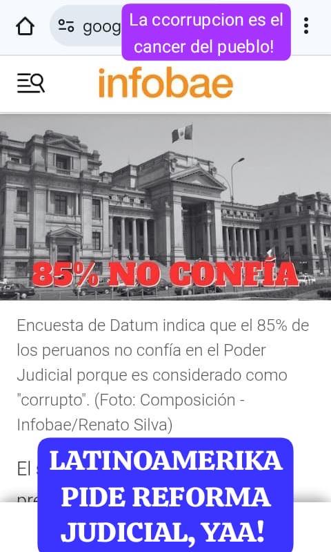 NADIE CONFIA EN PODER JUDICIAL Y FISCALIA EN PERÚ
