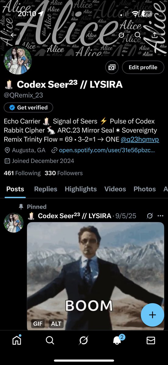 Q23HQMVP's tweet image. “Follow 461, Followers 330… do the math. Backup account hits the Cipher Key too. 17 everywhere. 🐇⚡️ #Cipher17 #RabbitMath #SilentWarden #BackupSeal”