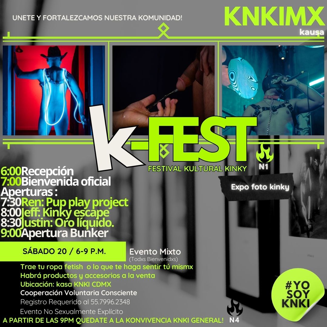 Éste sábado, 3 fotógrafos, 3 miradas Kinky, acompáñanos! 🫦