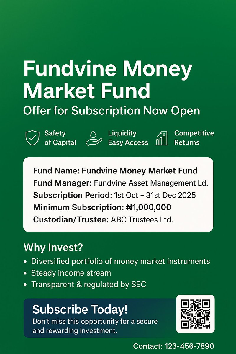 GeorgeB07340453's tweet image. 💡 Design isn’t just visuals — it’s clarity.
Redesigned the Fundvine Money Market Fund flyer to turn complex data into a simple, trusted story.
✨ From complexity to confidence.

#ProductDesign #UXDesign #FinanceDesign