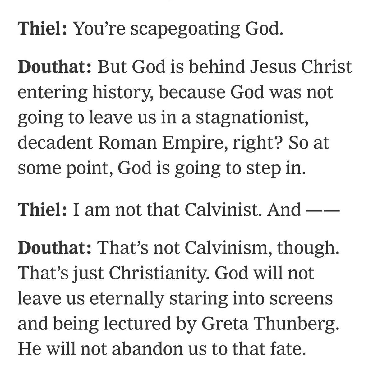 If Jesse Armstrong wrote this dialogue it would be pilloried: