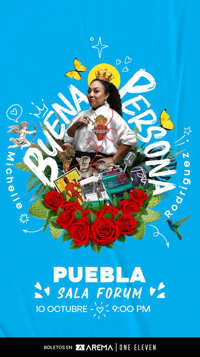 💥 #Puebla  llega @Michelle Rodriguez México presentando "Buena Persona" 

🎭Michelle Rodriguez, actriz, cantante y comediante, presenta su hilarante espectáculo "Buena persona", donde  habla de lo difícil que es crecer, las relaciones, el trabajo y la vida misma, siempre con su