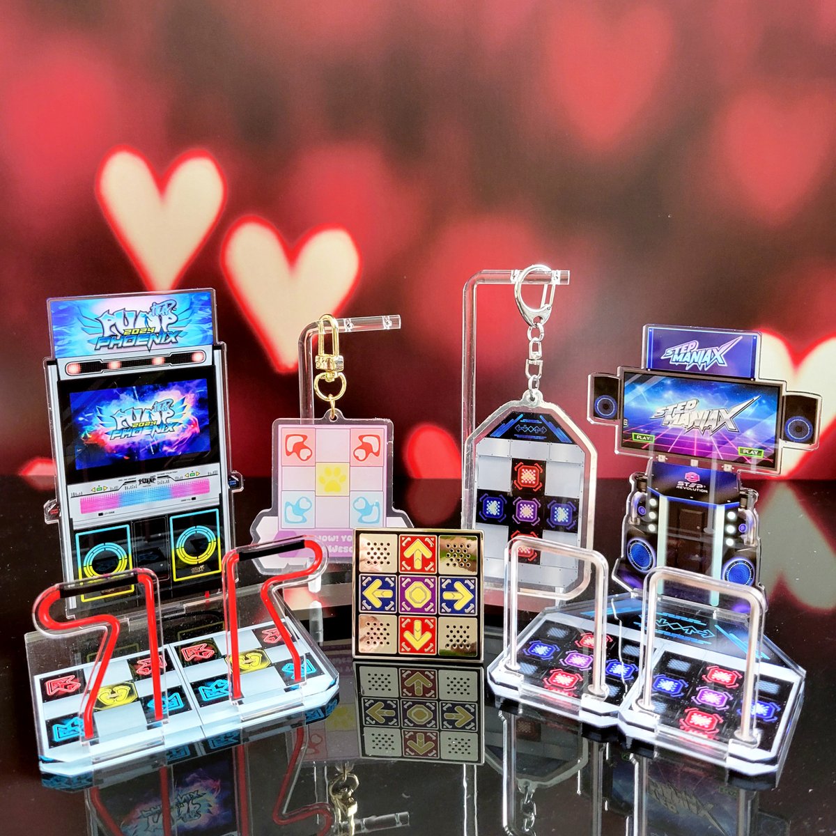 SMX and PIU themed prizes provided by <a href="/MosaicPawprint/">Mosaic Pawprint</a> 

Use code REDSHIFT25 for 10% off their store (Valid 9/20 - 9/24)

From shirts and shorts to acrylic standees and accessories — gear designed by a fellow player, for players. Play in style!

mosaicpawprint.com