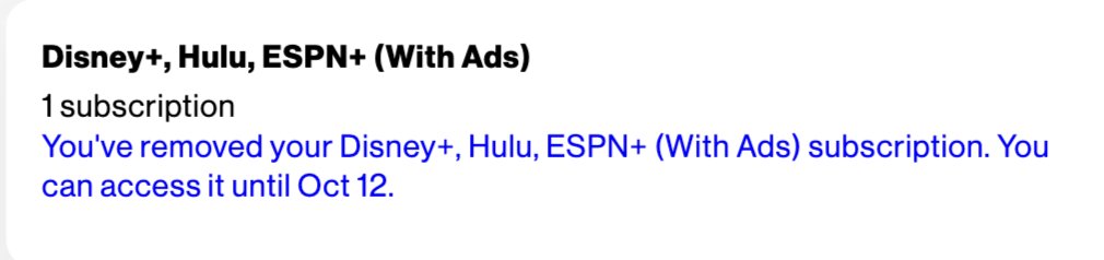Canceled my <a href="/DisneyPlus/">Disney+</a> and <a href="/hulu/">Hulu</a> subscriptions since <a href="/ABCNetwork/">ABC</a> wants to bow down to fascism in this country.  #ShowYourReceipt