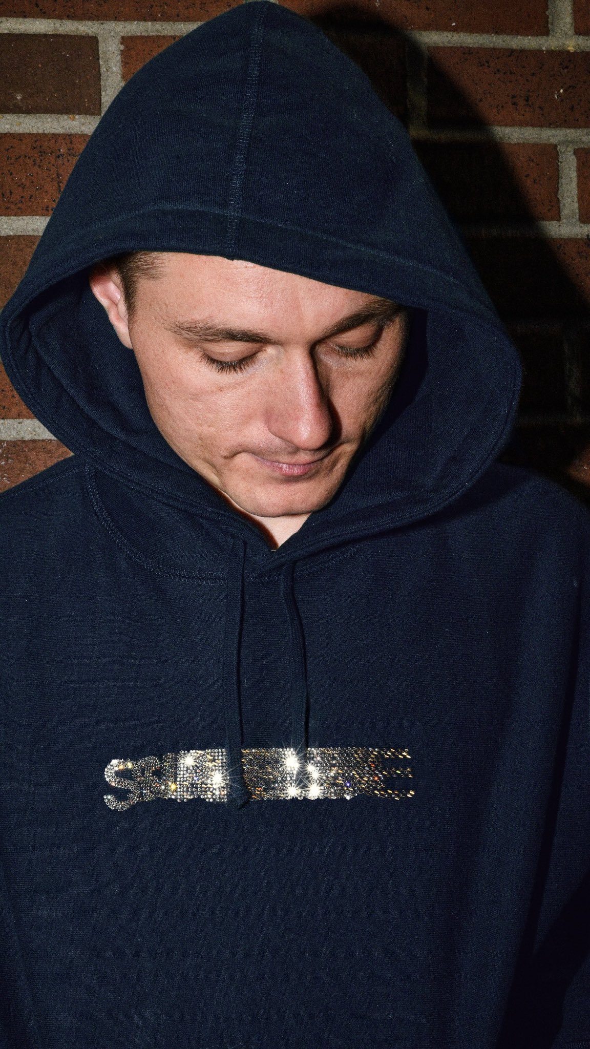 トップス Swarovski Motion Logo Hooded Sweatshirt Supreme Swarovski Motion Logo Hooded Sweatshirt Pink Men's