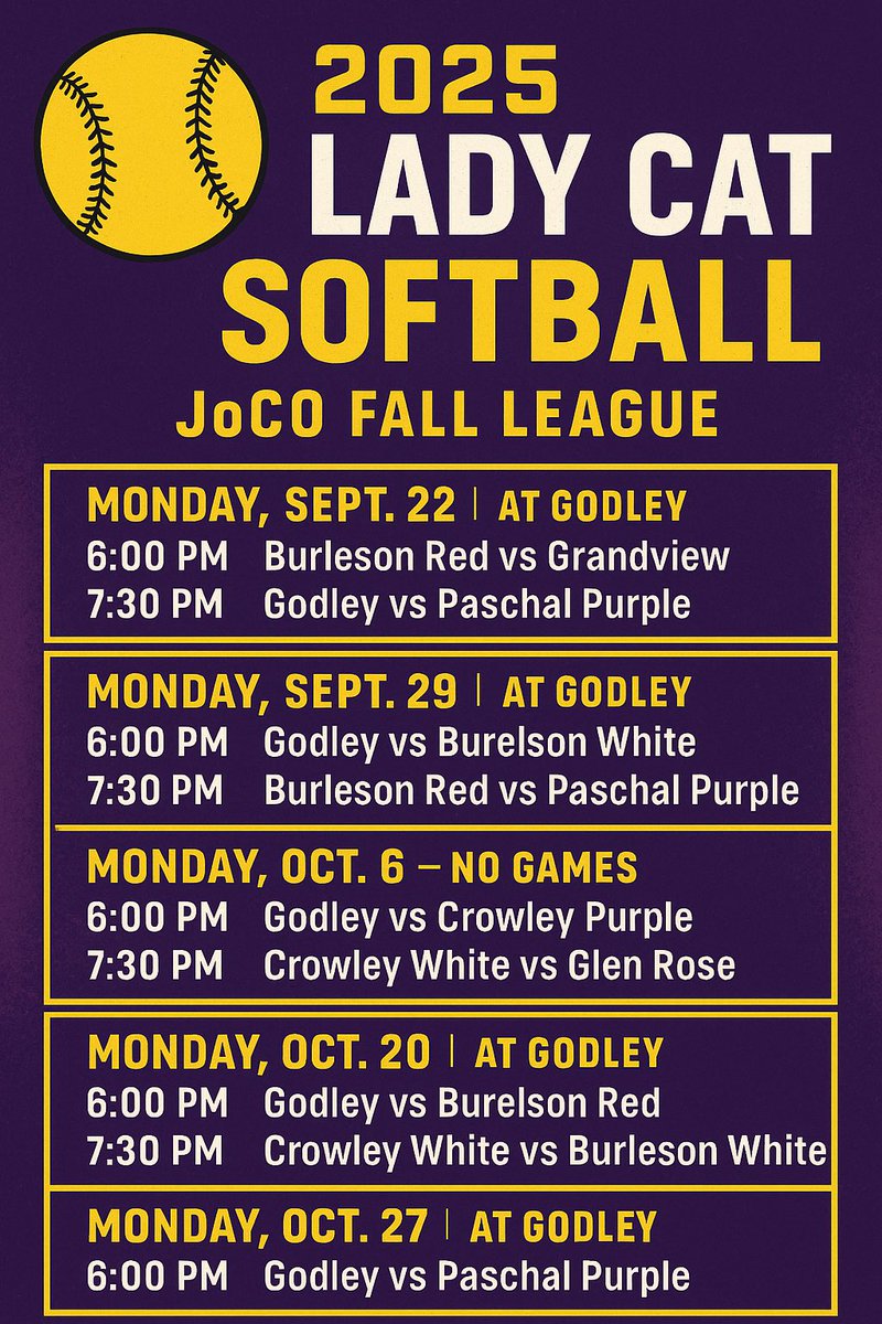 Tatum Peacock (@tatum_p25) on Twitter photo Can’t wait to play my first High School fall ball game next Monday! <a href="/godleysoftball/">Godley Softball</a> <a href="/GodleyISD/">Godley ISD</a> #fallball #softball #letsgo #Wildcats <a href="/TexasGlory/">Texas Glory</a> Can’t wait to play my first High School fall ball game next Monday! <a href="/godleysoftball/">Godley Softball</a> <a href="/GodleyISD/">Godley ISD</a> #fallball #softball #letsgo #Wildcats <a href="/TexasGlory/">Texas Glory</a>