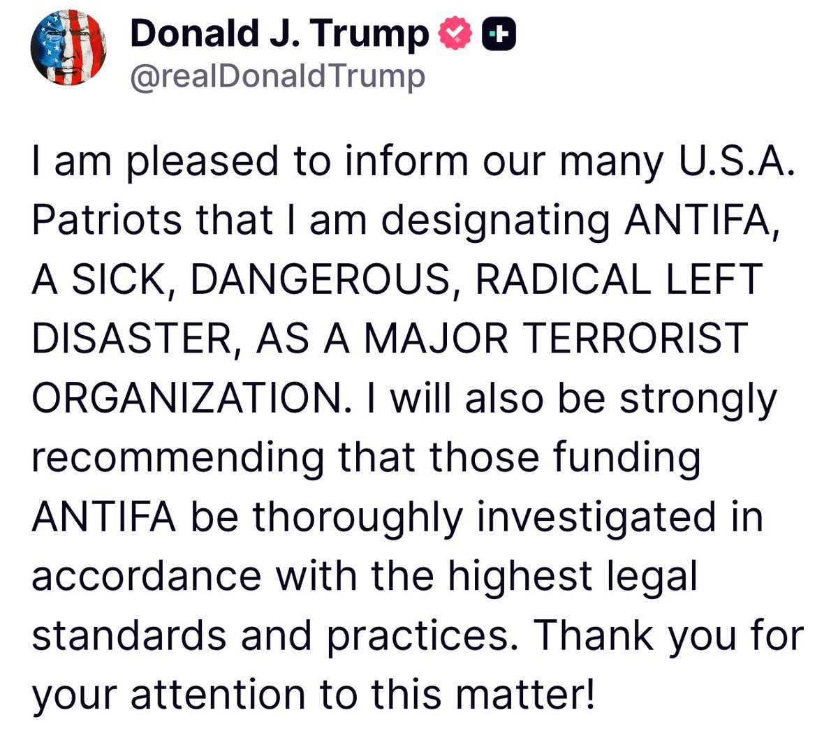 TrumpDailyPosts's tweet photo. Donald J. Trump Truth Social 09.16.25 08:24 PM EST https://t.co/O10dlCquFb