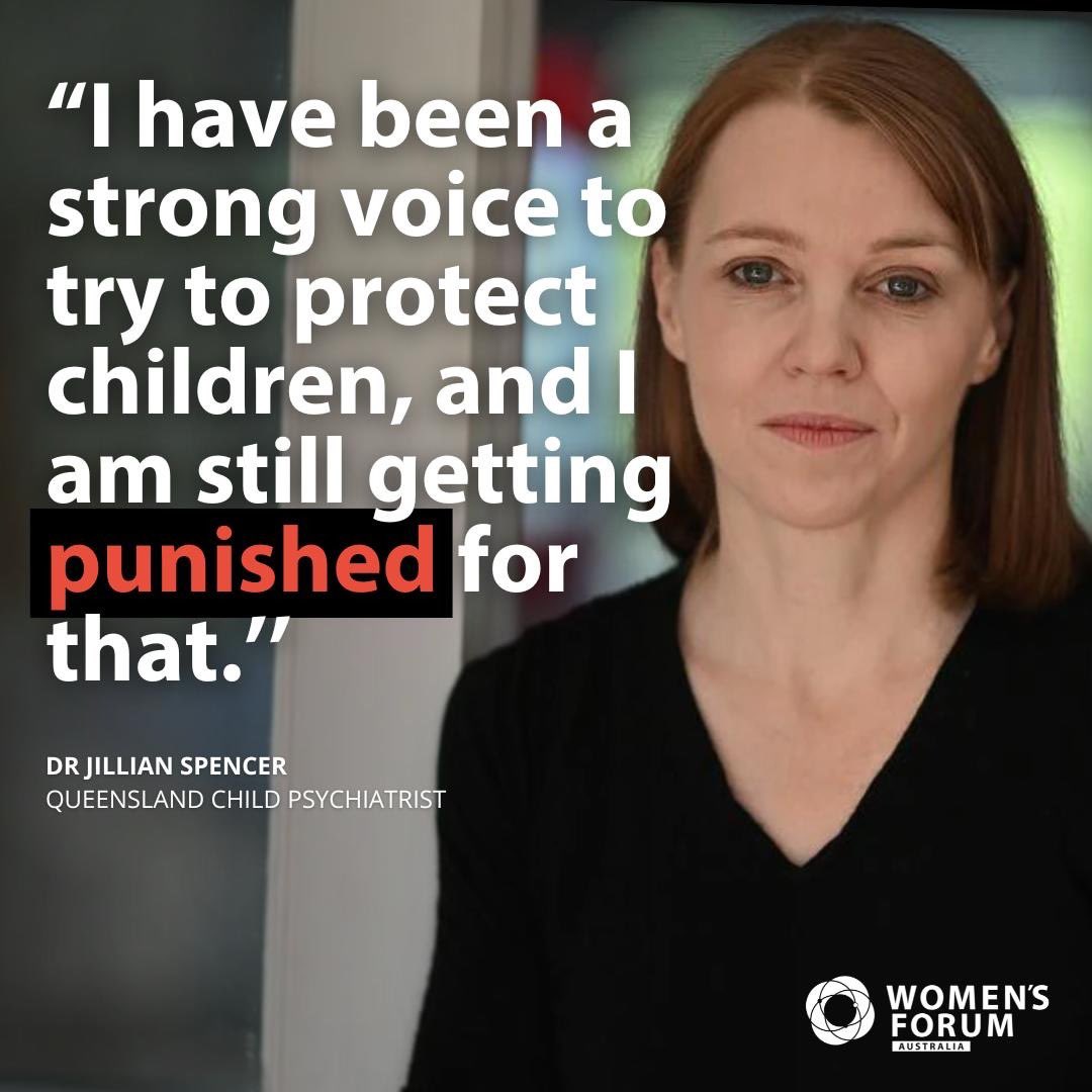 RachaelWongAus's tweet image. #IStandWithJillianSpencer 👩🏻‍⚕️✊

And so should you, @LNPQLD Health Minister @TimNichollsMP and Premier @DavidCrisafulli.

@Jilliantweeting has done everything she can to protect vulnerable children and young people from irreversible harm.

It’s time you protected her.

#QLDpol