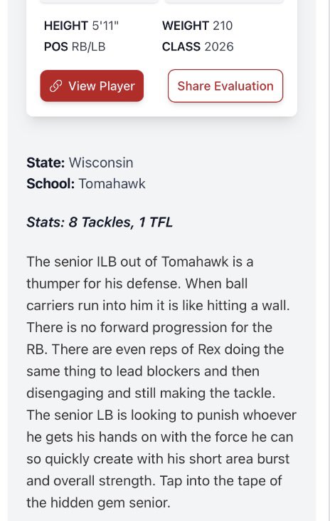 Thanks <a href="/MJ_NFLDraft/">Mark Johnson</a> for the write up!!
<a href="/PrepRedzoneWI/">Prep Redzone Wisconsin</a>