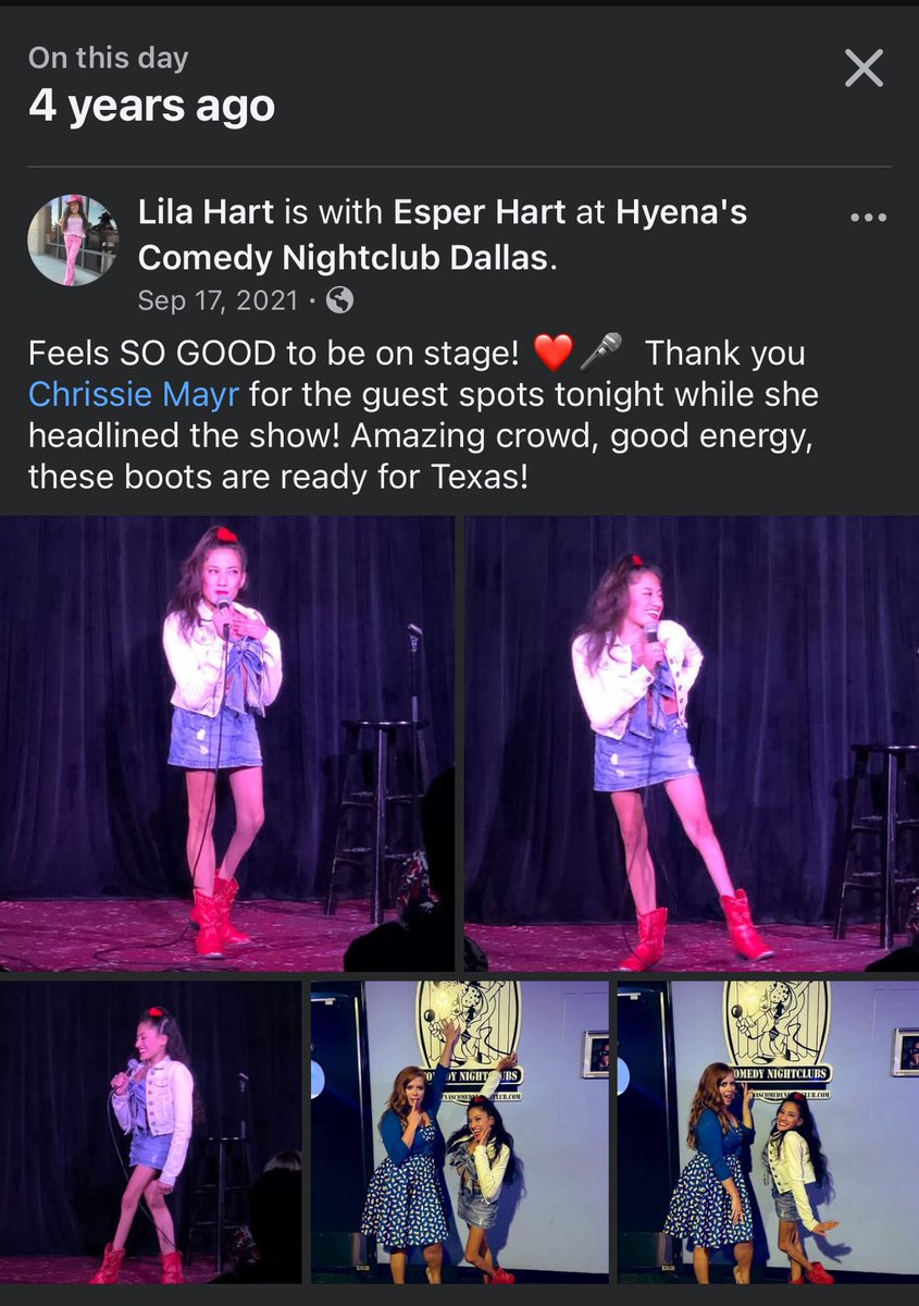 LILA HART ❤️ (@lovelilahart) on Twitter photo Memories with <a href="/ChrissieMayr/">Chrissie Mayr🇺🇸</a> when I first moved to Texas!! Go see her & <a href="/keanuCthompson/">Keanu Thompson</a> Tomorrow Night at The Mic Drop in Plano!!! ❤️💕🎤 Memories with <a href="/ChrissieMayr/">Chrissie Mayr🇺🇸</a> when I first moved to Texas!! Go see her & <a href="/keanuCthompson/">Keanu Thompson</a> Tomorrow Night at The Mic Drop in Plano!!! ❤️💕🎤
