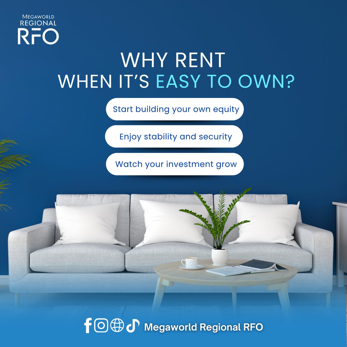 MWRegional_RFO's tweet image. Renting gives you a place to stay. Owning gives you a future.

Take the smarter step and invest in a home that grows in value over time. 

Message us today to learn more about our exclusive offers.

#MegaworldRegionalRFO #ReadyForOccupancy #EasyToOwn