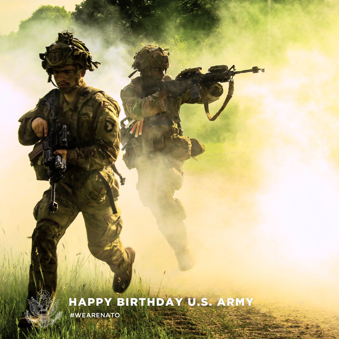 NATO_INVESTMEN's tweet image. Allies and friends, join us today in wishing a happy #ArmyBDay! The 🇺🇸 @USArmy celebrates its 249th birthday. Thank you for your service!

#WeAreNATO