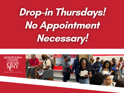 🚀 Drop-In Thursday! APPLY now to speak with an admissions counselor, choose your program, and apply for financial aid! Let's get things done! } 212-343-1234 MANHATTAN 718-665-7787 BRONX