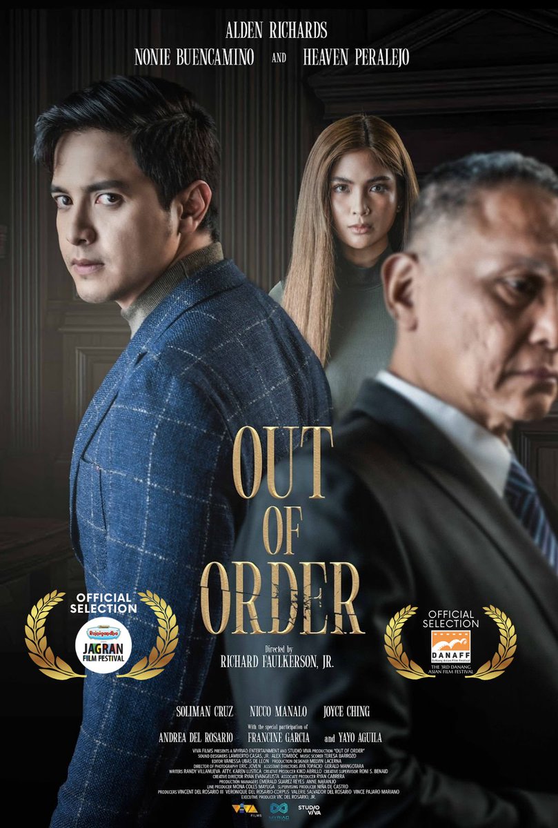 Following its premiere at the 3rd Danang Film Festival, Alden Richards' film, Out of Order, is now an official selection at the 2025 Jagran Film Festival. Congratulations to the cast and crew!

<a href="/aldenrichards02/">Alden Richards</a>  <a href="/VIVA_Films/">VIVA Films</a>  <a href="/StudioVivaPH/">Studio Viva</a> 
#OutOfOrderMovie