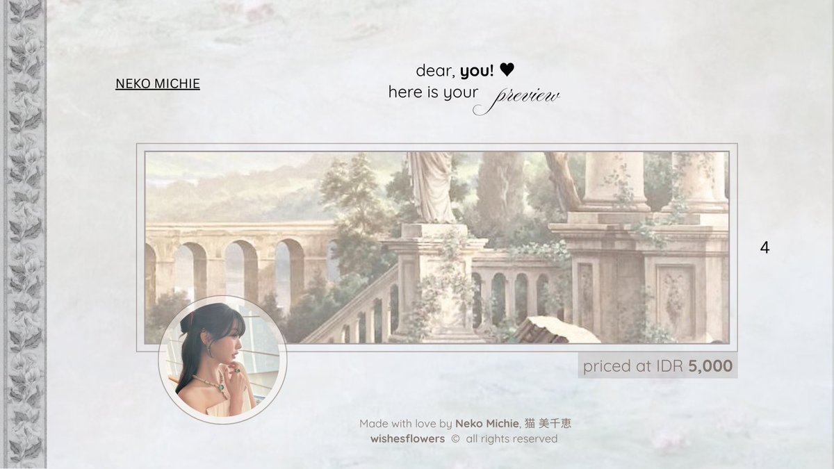 Help repost? Thank you, lovelies! ♥︎

Good morning, earth dwellers! I am here to bring 4 ready-stock layout from Wonyoung latest updates. The prices have already been written on pictures! —: available in JPNGs avatars. Grab it fast by knocking on my DM! 💌

#zonauang #zonajajan