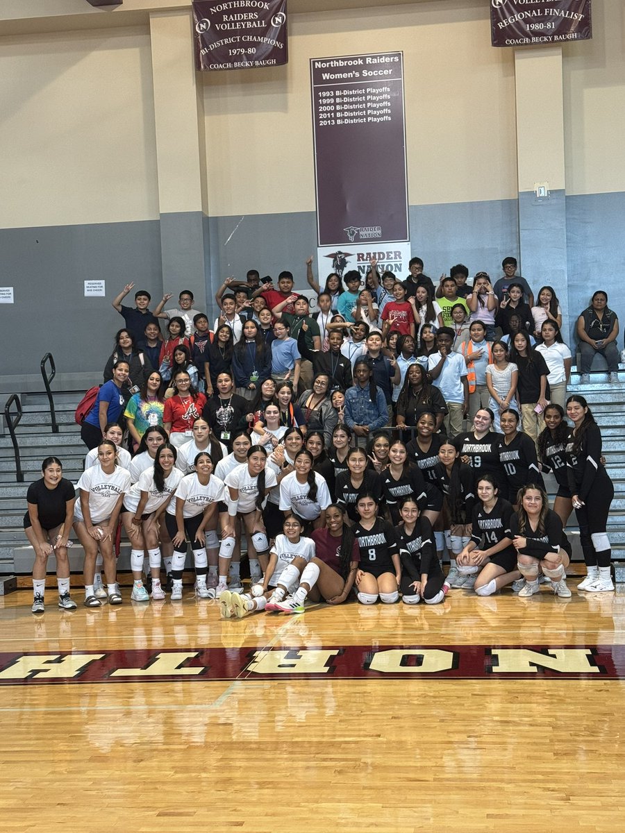 Big thank you to Ridgecrest &amp; Buffalo Creek Elementary for coming out to support our volleyball teams yesterday! 🏐 We appreciate the love and can’t wait to see you as future Raiders in the years to come! #RaiderPride #FutureRaiders