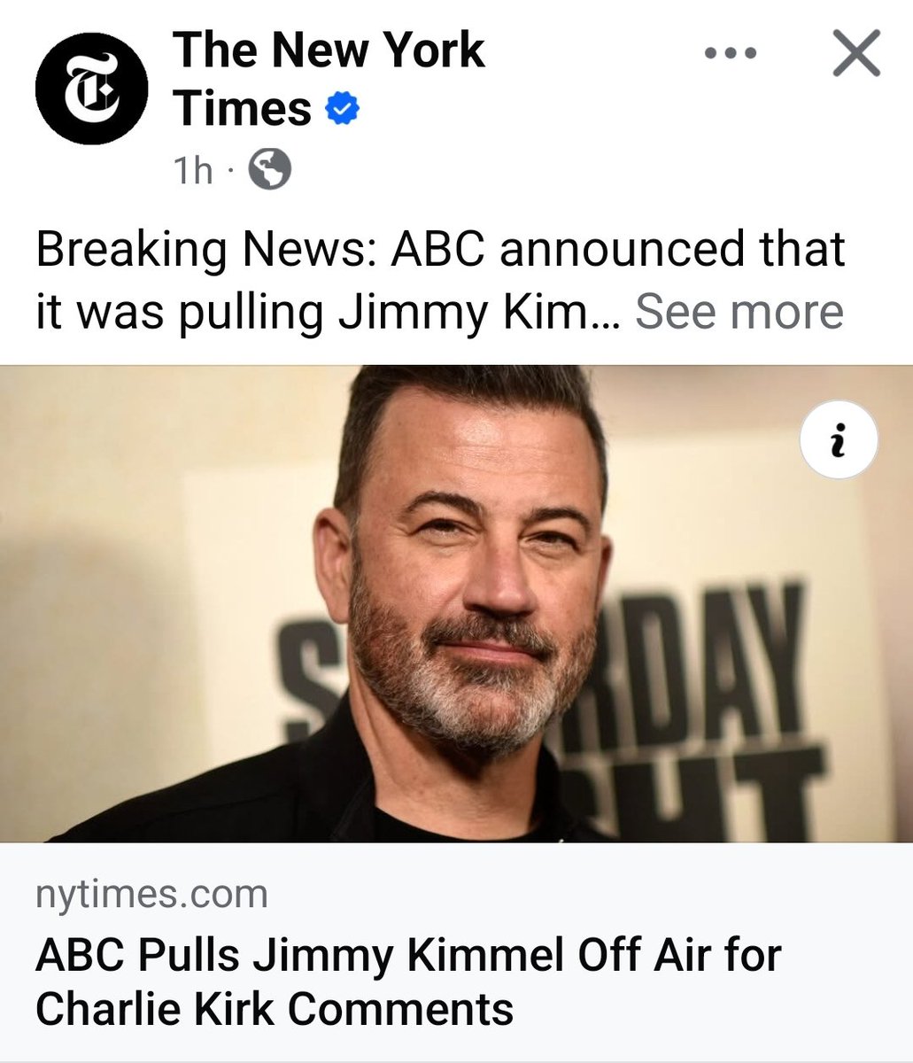 CotoBlogzz's tweet photo. The NYT is 'reporting' ABC has suspended Jimmy Kimmel indefinitely. This is not the end.
As Churchill said
After his victory at El Alamein in North Africa: "This is not the end. It is not even the beginning of the end. But it is, perhaps, the #EndOfTheBeginning."
Why you ask?
It's the tip of the IEP iceberg
The NYT 'reports' the Trump Administration have been publicly musing over punishing those mocking Charlie Kirk
But it's the IEPs Stupid!
IEPs like Ermiya Fanaeian or like Kimmel - yet they are just cogs in the Extended Release Culture Pills Machine aka the misnomered Entertainment Industry And even that cog is not the linchpin.
Then you ask how the young ones get radicalized:
They hear it from the media
They hear it from politicians
They hear it from the entertainment industry
They hear it from Big Pharma
They hear it from the Black Robes Psychopaths
They hear it from teachers unions
ABC News: 87% of Democrats view Trump as a fascist
NPR: 47% of Democrats say the “rise of fascism” is their top political concern
Rutgers: 55% of Americans on the Left believe assassinating Trump would be “at least somewhat justified”
An IEP is like an An Improvised Explosive Device (IED) - a bomb or device, often made from non-military components, designed to destroy, incapacitate, harass, or distract.
IEP's suffer from Intermittent Explosive Disorder (IED) - a mental health condition characterized by recurrent, sudden episodes of excessive anger and verbal or physical aggression. IED is characterized by recurrent and sudden episodes of aggressive, impulsive behavior that is grossly out of proportion to the trigger.
• Symptoms: This can include verbal outbursts (temper tantrums, shouting, threats) and physical aggression (damaging property, fighting).
IEP's trigger mechanism, just like Saul of Tarsus, is the mere mention of The Way and or Christianity.
They view Charlie Kirk as dangerous, not unlike Christians
How many more tragedies like the assassination of Charlie Kirk, Before the Evidence Gatekeepers aka Evidence Industrial Complex, including the 6,000 plus 'journalists' members of the Global Circular Reporting Mafia Ring led by the Atheist, Antisemitic , AntiChristian NYT and NOTUS Previously funded by Samantha Power's USAID and Soros,
Call it what it is:
A war on Christianity, not merely a 'political talking point
https://t.co/uk85gEt9pv
https://t.co/o3WVFtMHu8
https://t.co/irSTqFdNFk