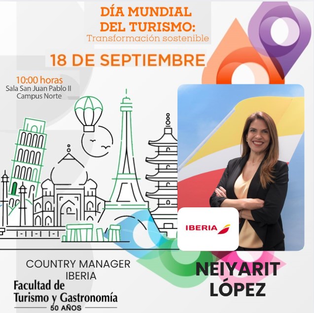 #DíaMundialDelTurismo Lidera la estrategia comercial de <a href="/Iberia/">Iberia</a> en México 
Promueve aviación más sostenible con cero emisiones netas a 2050 y combustibles alternativos.
Te esperamos este #18Sep en la Anáhuac Norte.
#DíaMundialDelTurismo #SomosAnahuac