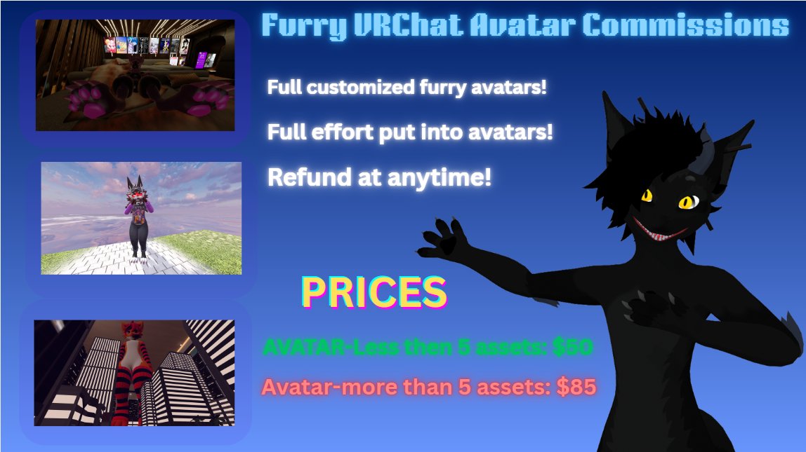 colethederg's tweet photo. VRCHAT FURRY AVATAR COMMISSIONS ARE OPEN!! I will be opening 15 slots so fill out the form so I know more! https://t.co/z6UnNlUZsJ #Commission #avatarcommissions #vrchatavatar #furry #paws #opencommissions #vrchatfurry #furries https://t.co/p4MBIH8qFH