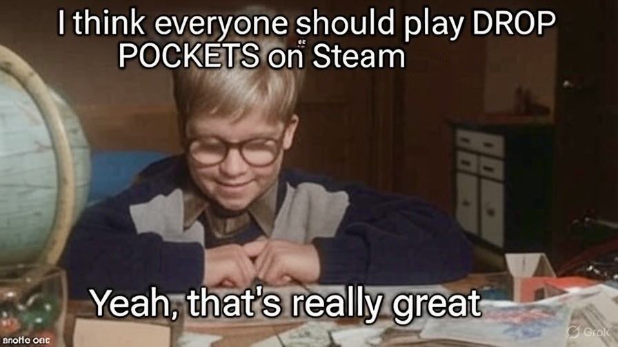 HyggeMan's tweet photo. I Agree With Ralphie...You All Should
.
.
.
.
.
#PicOfTheDay #PlayDropPockets #Steam #GreatNewVideoGame #MySonMadeIt #DropPockets #RalphieKnows https://t.co/p1LtsoKLQr