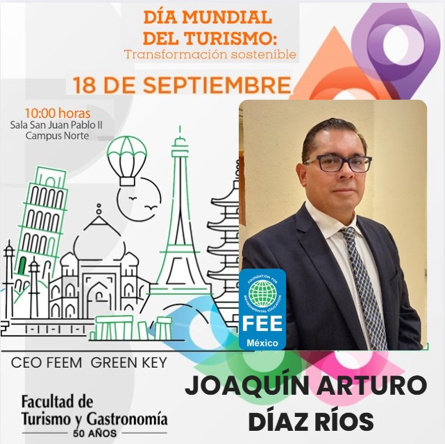 #DíaMundialDelTurismo Director Ejecutivo de FEE México .
Impulsa certificaciones internacionales como Blue Flag y Green Key para playas, hoteles y escuelas sostenibles.
Escúchalo este #18Sep.
#TurismoSostenible #SomosAnahuac