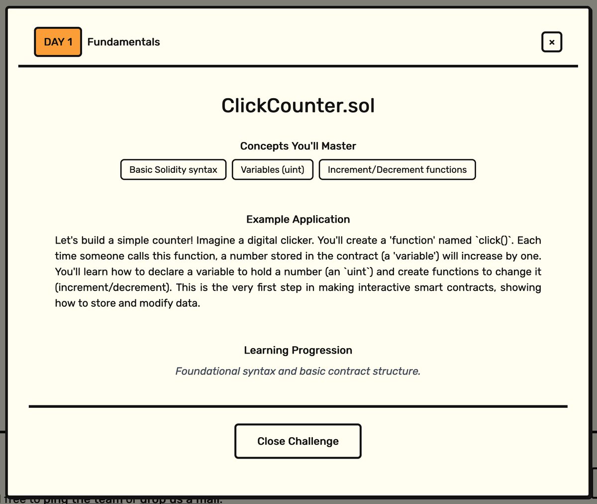 *solidity* is the most widely used programming language for building on blockchains

in 30 days of solidity, on day 1 you start with this (below)

it's so SIMPLE, but also a v important 1st step

(sign up with link in the QT'ed post)