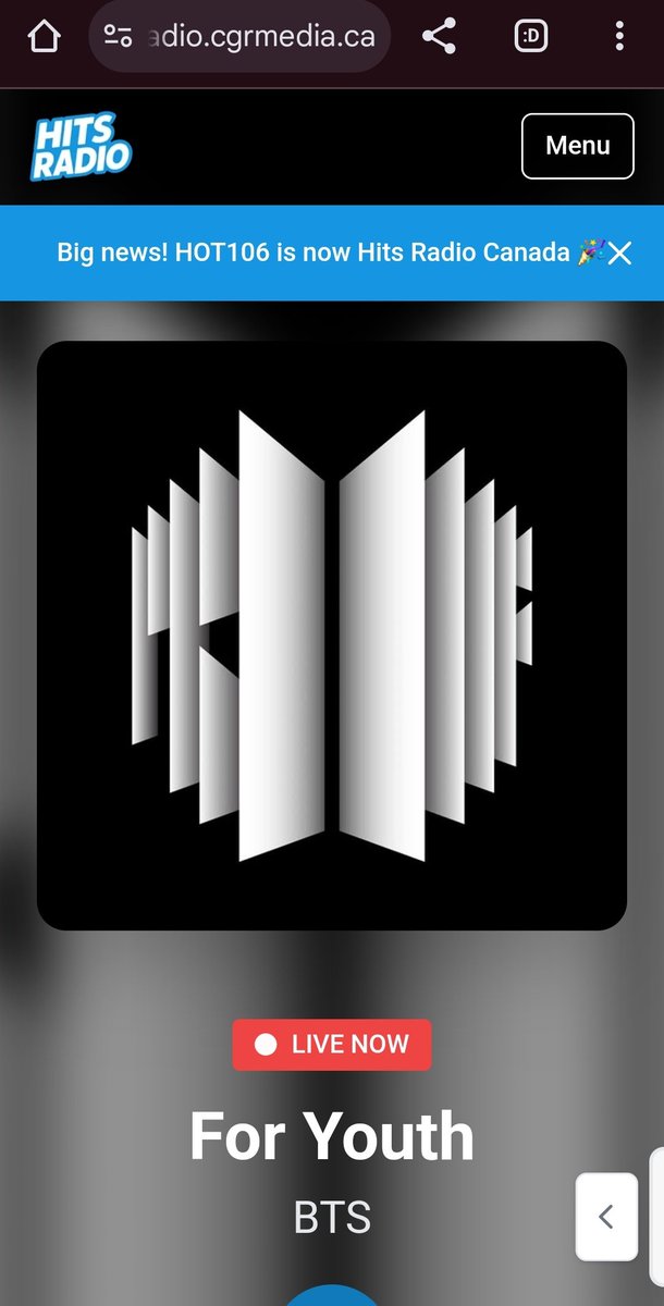 _TK_Supporter's tweet image. #ForYouth by #BTS just played on the #GlobalPopFrenzy on @HitsRadioCanada 💜💚
              Thank you 😊