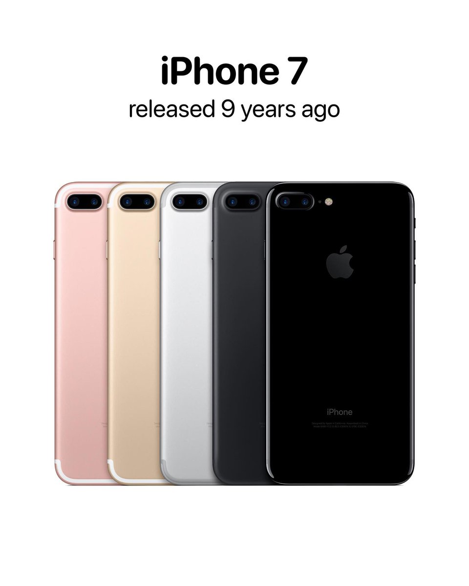 BrandonKHill's tweet photo. 9年前に発売された iPhone 7。今見ると、めっちゃ洗練されてて美しい。良い時代だったね。 https://t.co/nDOe8EW9tc