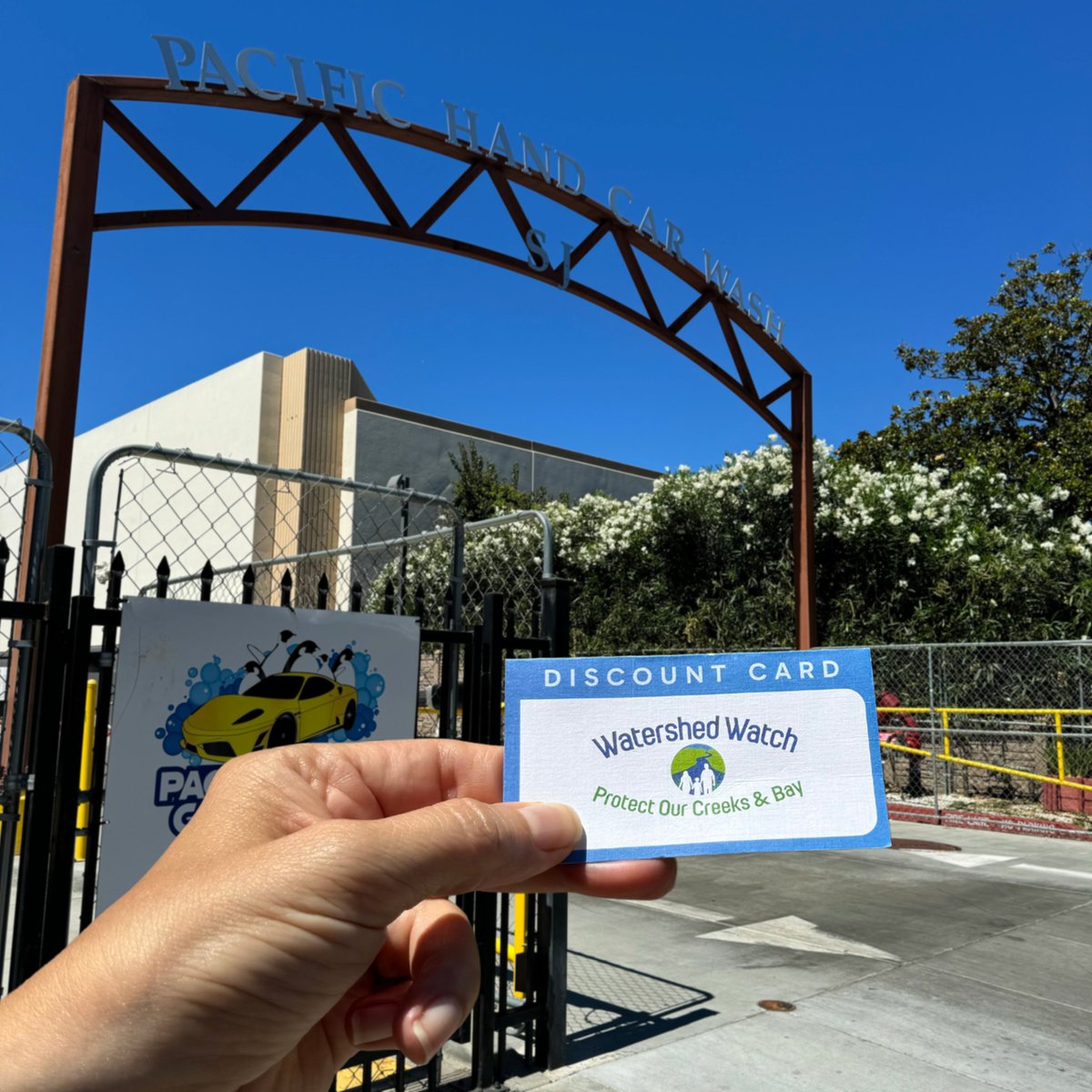 🚗Using a commercial car wash helps protect our local creeks! They make sure all that dirty water and pollution goes to a wastewater treatment plant, and STEER pollution away from our storm drains, creeks, and the Bay.

🔗 Get your discount card! mywatershedwatch.org/discount-card/