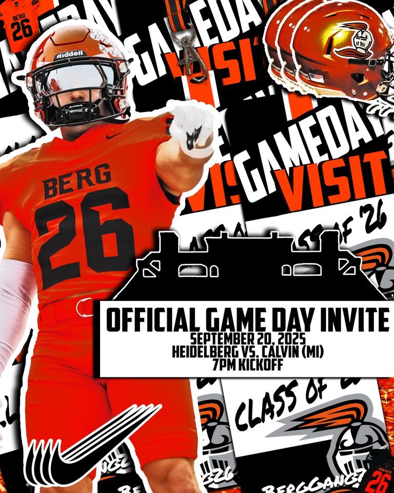 Thank you to <a href="/CoachDrewMunger/">Andrew Munger</a> for the game day invite I will be at Heidelberg University (09/20) 🧡🖤<a href="/CoachJakubcin/">Branden Jakubcin</a> <a href="/coachjasonlewis/">Jason Lewis</a> <a href="/Coach_Donaldson/">Scott Donaldson</a> <a href="/Coach_Searcy/">Charles Tory Searcy</a> <a href="/romulus_eagleFB/">Romulus Eagle Football</a> <a href="/CoachTaylor_PE/">Julius Taylor Jr</a> <a href="/coachjud_313/">Keith Judkins Jr</a> <a href="/coachking93/">Justin king</a> <a href="/ThebigRob_75/">Robert Pinkowski</a> <a href="/CoachMorgan050/">Coach Morgan</a> 
<a href="/CoachMo_24/">Coach Mo</a>