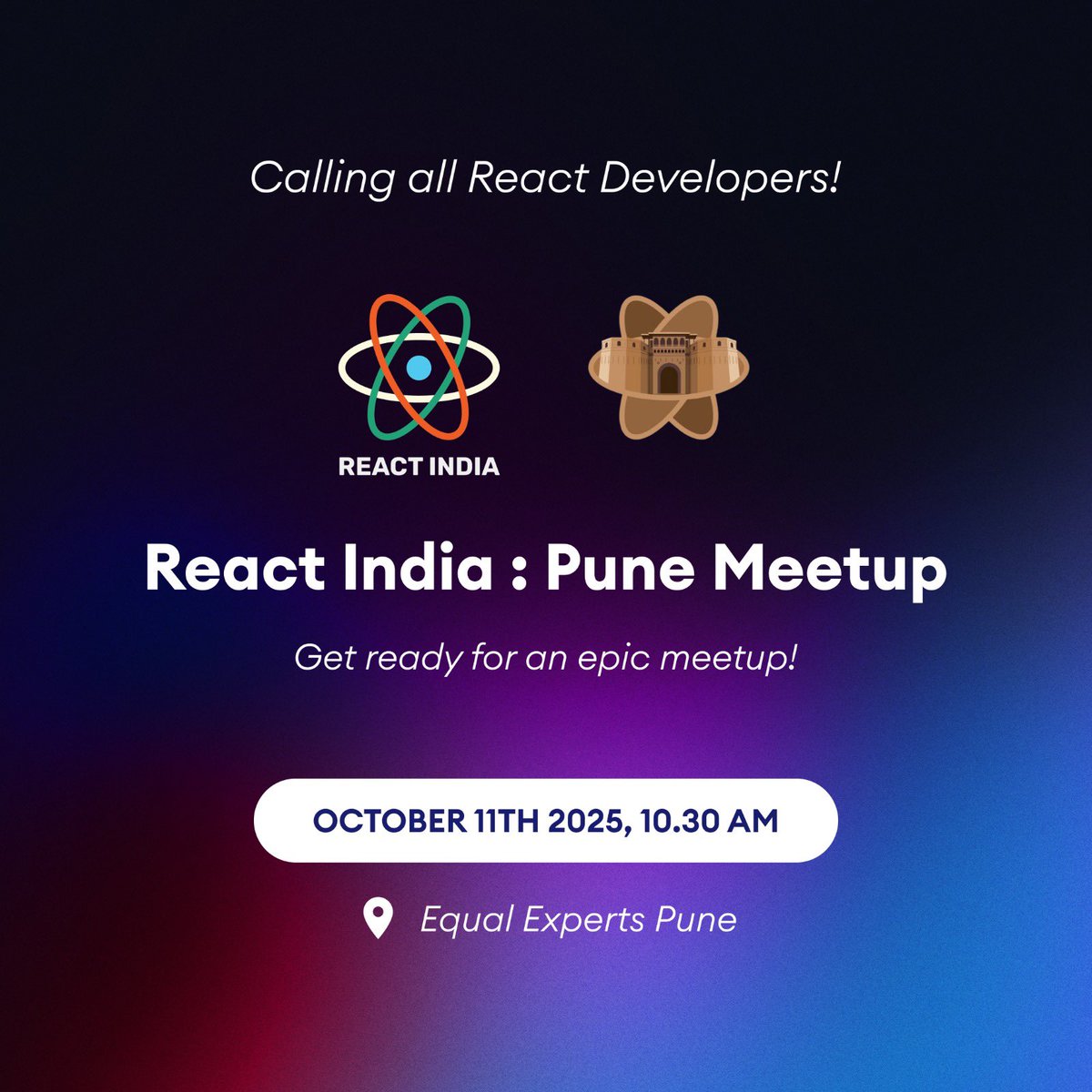 ReactPune's tweet image. This meetup is brought to you in collaboration with @react_india 

Have something cool to share with our attendees, feel free to submit a CFP here: forms.gle/T2adAAMByEtUCf…

RSVPs will open soon, stay tuned!