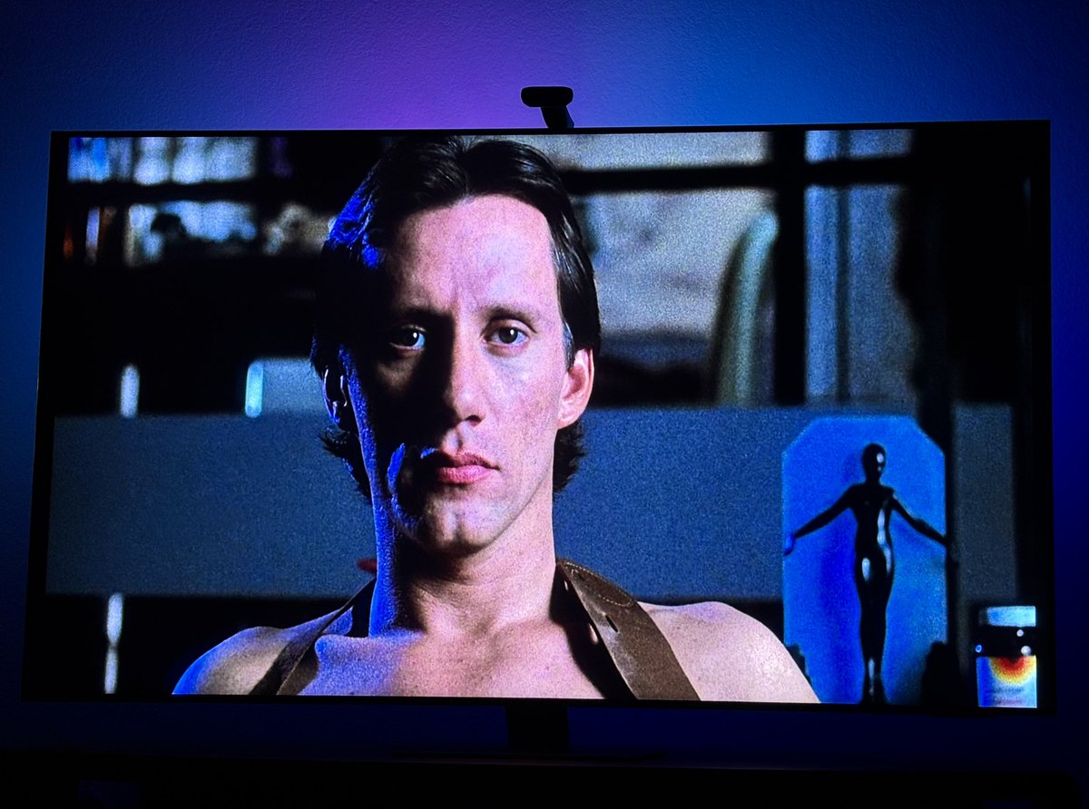 Forever badass <a href="/RealJamesWoods/">James Woods</a> Videodrome 1983. Keep up the good fight my man! #videodrome