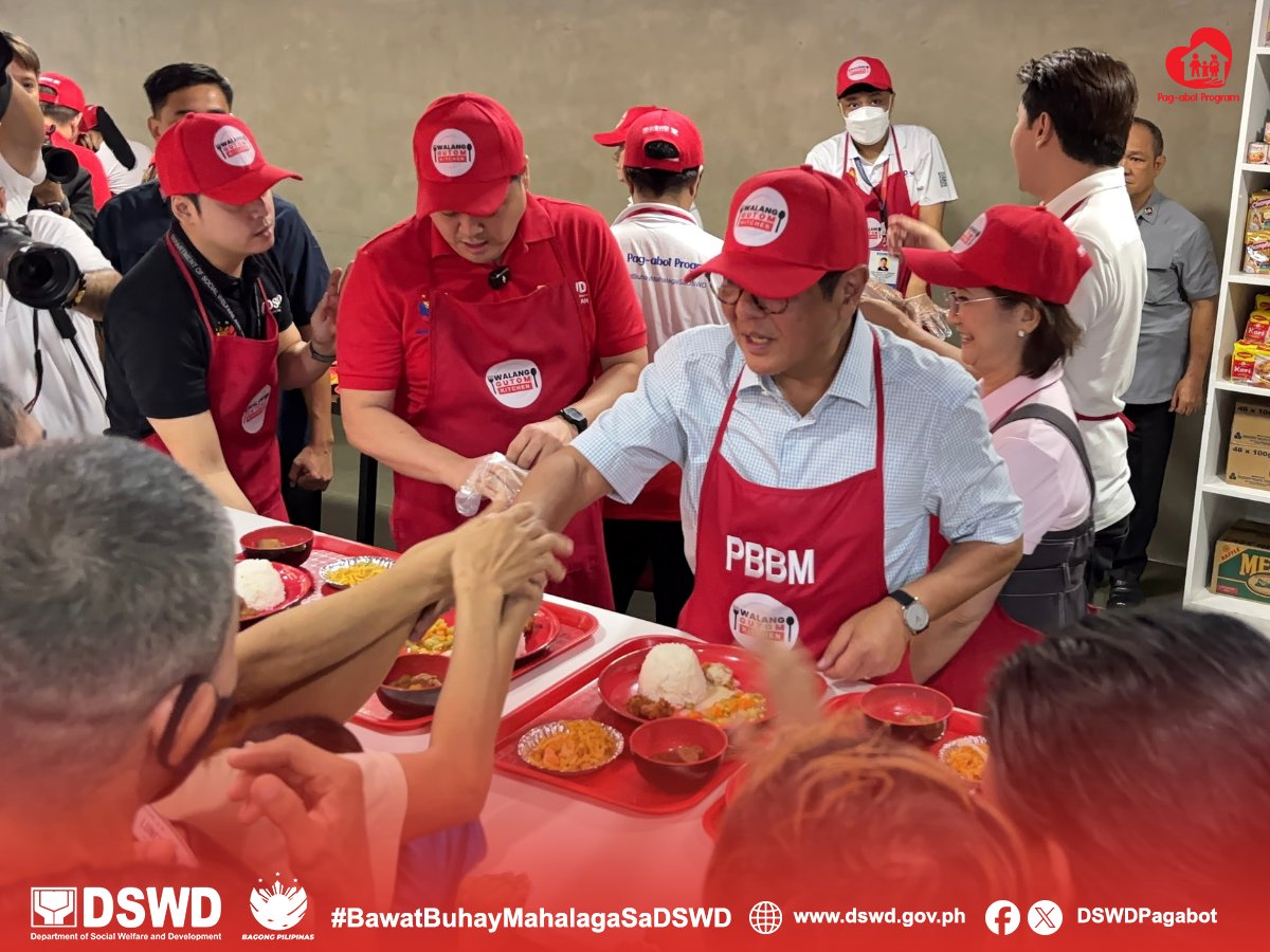 DSWDPagAbot's tweet image. Masarap, masustansya at libreng pagkain para sa lahat.

Sa pagbisita ng Pangulo, umabot sa 507 na kliyente ang nagtungo sa Walang Gutom Kitchen ngayong araw, ika-18 ng Septyembre 2025.

#DSWDPagabotProgram 
#BagongPilipinas 
#BawatBuhayMahalagaSaDSWD