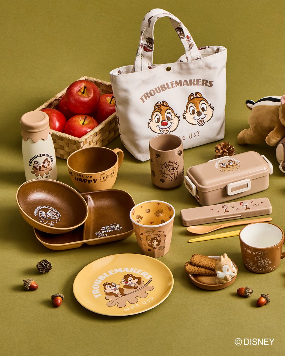 チップとデール のアイテムと一緒に、ひと足早く秋を楽しもう