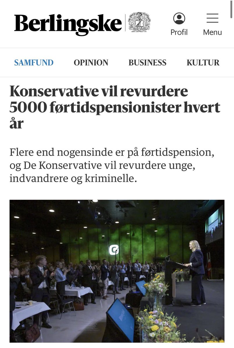 Fornuftigt forslag fra <a href="/KonservativeDK/">Det Konservative Folkeparti</a> her, som <a href="/DanskErhverv/">Dansk Erhverv</a> ser positivt på. Med den massive stigning vi har set i andelen af danskere på førtidspension, er det relevant, at det sikres, at ordningen reelt er for dem, der ikke har mulighed for at træde ind på arbejdsmarkedet.