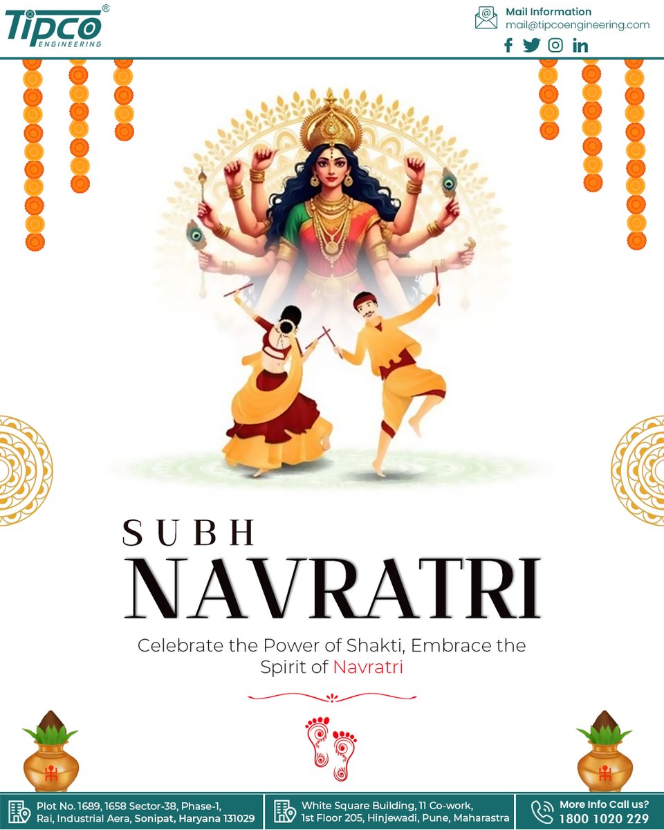 tipcoengineer's tweet image. Let’s welcome the nine divine nights with devotion, dance, and dazzling colors! 💃🪔
Celebrate this Navratri with joy and positivity. 🌟
.
.
.
.
.
#NavratriCelebration #navratri2025 #navratrivibes #NavratriSpecial #navratrifestival #ShubhNavratri #DivineVibes