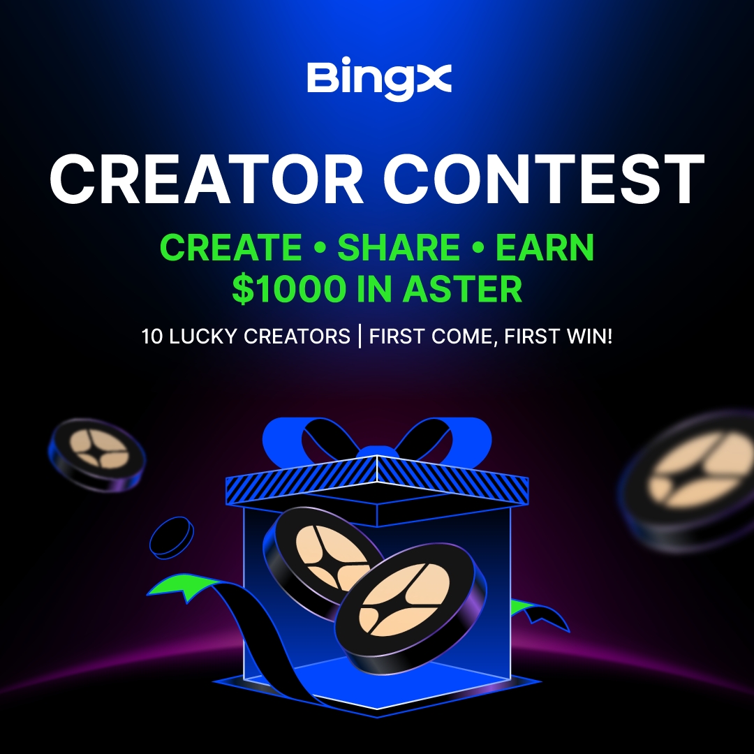 Turn Your Creativity Into $ASTER. 🌌

The $ASTER universe is here, and we want YOUR content to light it up! 

How to Join?

1️⃣ Trade $ASTER on BingX 
bingx.com/en/spot/ASTERU…
2️⃣ Create your $ASTER content – memes, photos, GIFs… go wild! 
3️⃣ DROP YOUR UID + SHARE YOUR WORK in the