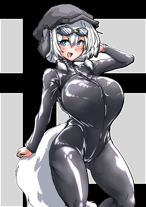 今日の日課はぴっちりテカテカライダースーツもち子さんです 