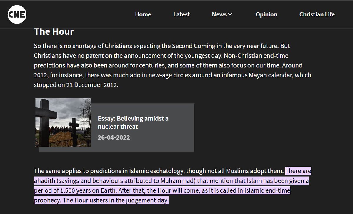 bhavishyamalika's tweet image. Abrahamic End Time Prophecies also point to the time that we are living in.

Full article: cne.news/article/2998-w…

#islam #bible #prophecies