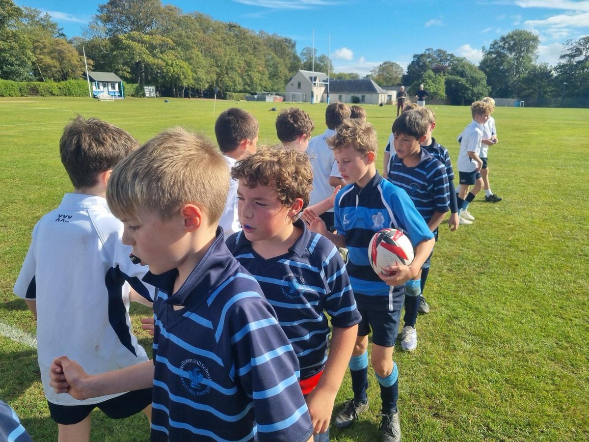 BelhavenSport's tweet photo. Our rugby 🏉 teams enjoyed their matches with @dollaracademy yesterday. In particular, the 1sts  (33-33) &amp; U11Bs  (8-8) had thrilling encounters that both ended in draws 😁 
#BeEngaged
#BeChallenged https://t.co/9IdlkouS3h