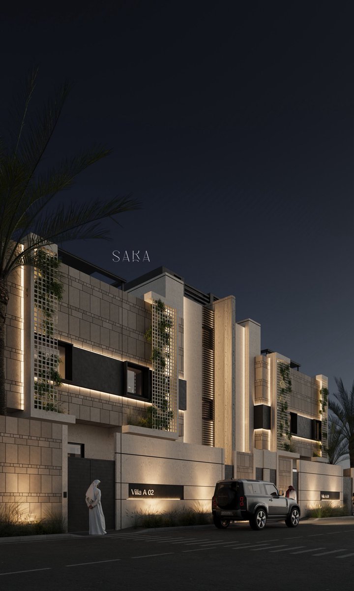 تابع #تصميم_معماري لواجهة خارجية بنمط #العمارة_النجدية_الشرقية - #الرياض 🏜️