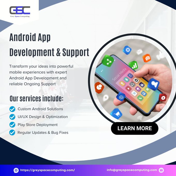SEO_Expert_Andy's tweet image. Android App Development Company in Riyadh, Saudi Arabia, builds user-friendly Android apps with expert development
- greyspacecomputing.com/services/andro…
#AndroidAppDevelopmentCompany #AndroidAppDevelopment #AppDevelopmentCompany #AndroidAppDevelopment
#AndroidSolutions #AppMaintenance